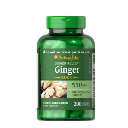 Puritan’s Pride Supports Ginger Root by 550mg 200 Capsules