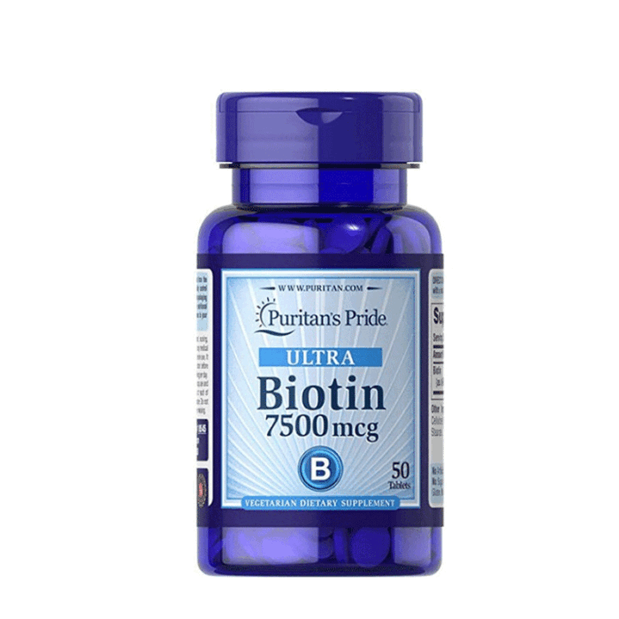 Puritan’s Pride Biotin 7500mcg 50 Tablets