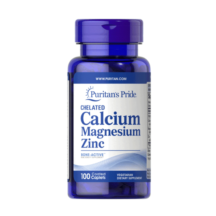 Puritan’s Pride Chelated Calcium Magnesium Zinc 100 Tablets