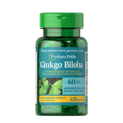 Puritan’s Pride Ginkgo Biloba Standardized Extract 60 mg 120 Softgel