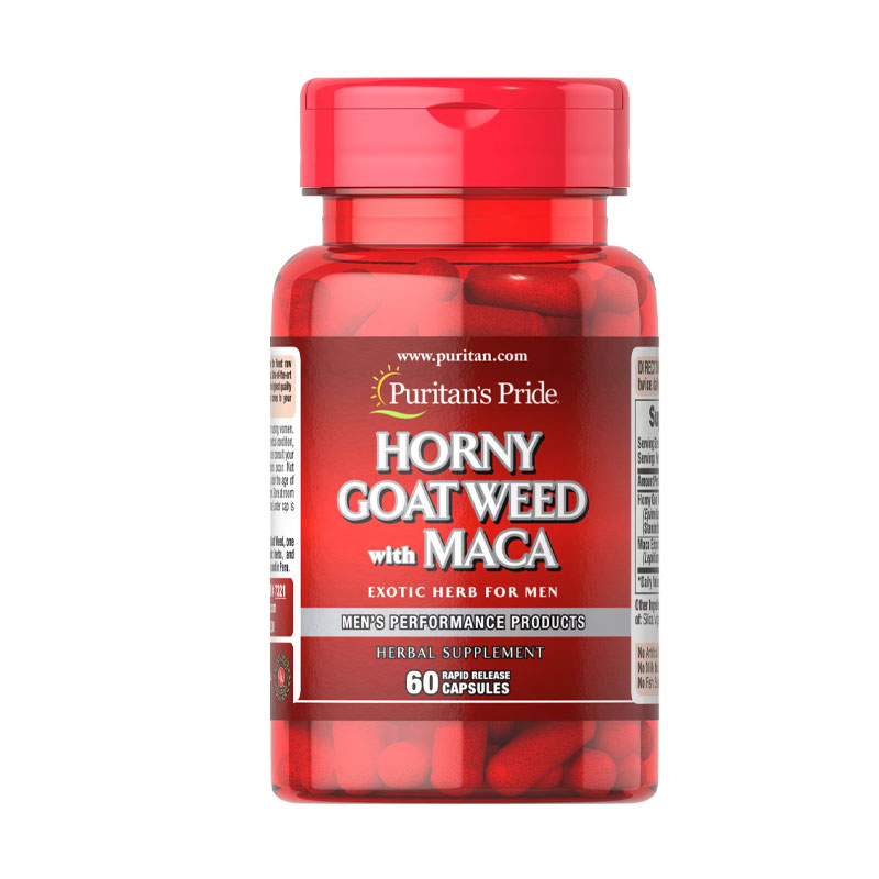 Puritan’s Pride Horny Goat Weed with Maca 500 mg/75 mg 60 Cap(USA)