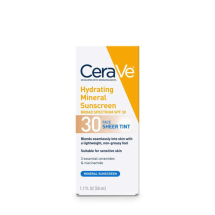 CeraVe’s Sheer Tint SPF30 Mineral Sunscreen (50ml)