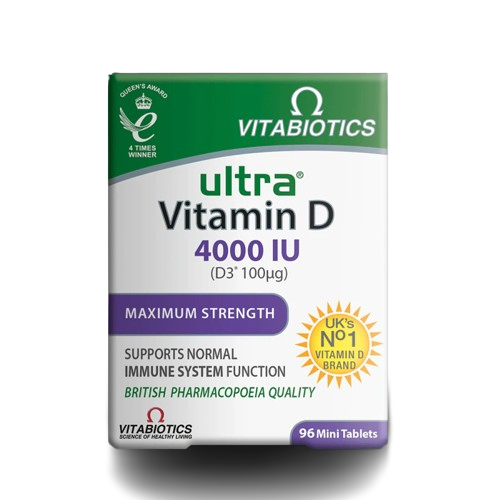 Vitabiotics Ultra Vitamin D 4000 IU Extra Strength 96 Tablets