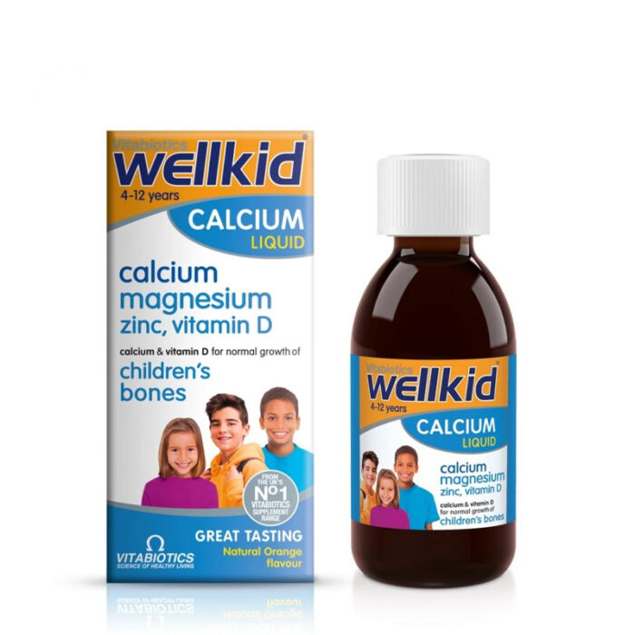 Vitabiotics Wellkid Calcium Magnesium Zinc & Vitamin D Liquid 150ml