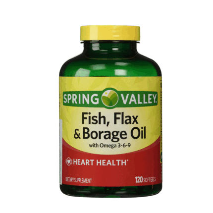 Spring Valley Fish, Flax & Borage Oil with Omega 3-6-9 120 Softgels