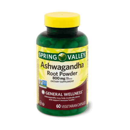 Spring Valley Ashwagandha Root Powder 800 mg capsules