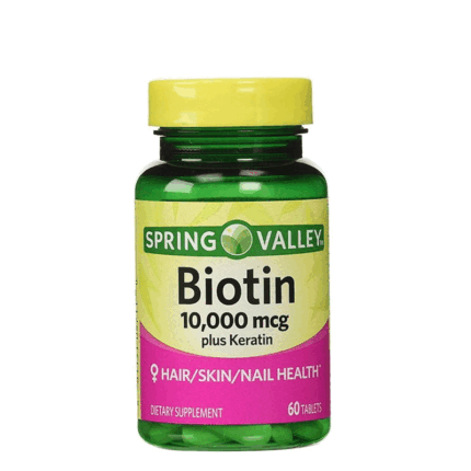 Spring Valley Extra Strength Biotin Plus Keratin 10000mcg – 60 Tablets