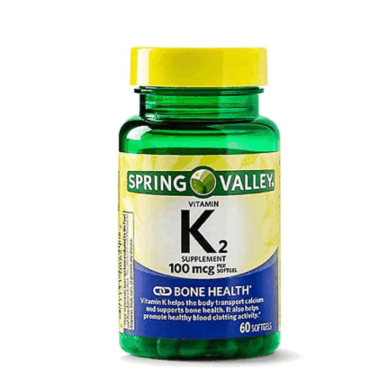 Spring Valley Calcium & Vitamin K Vitamins & Supplements 60 Softgel