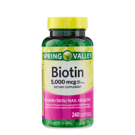 Spring Valley Biotin Softgels 5000mcg 240 Softgels