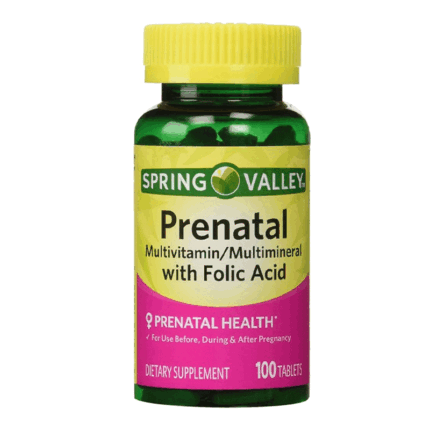 Spring Valley Prenatal Multivitamin/Multimineral & Folic Acid 100 Tablets