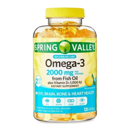 Spring Valley Omega-3 2000mg From Fish Oil Lemon Flavor 120 Softgels