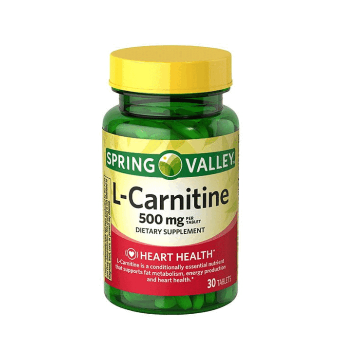 Spring Valley L Carnitine 500mg 30 Tablets